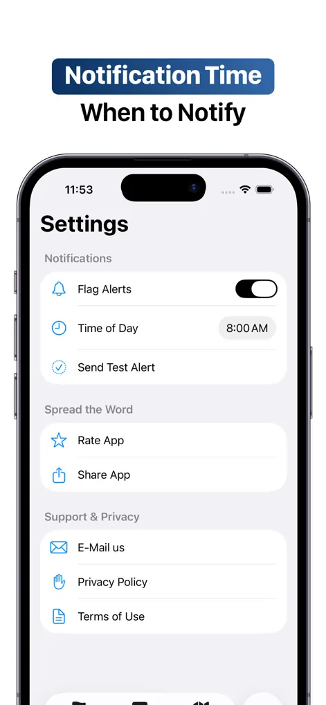Half-Staff Flag Alerts - Reference App | MWM