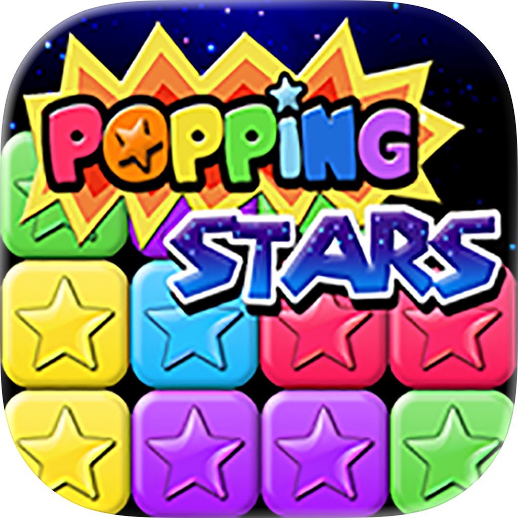 Apple App Store cover for Popping Stars-classic game