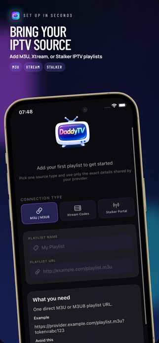DaddyTV: IPTV Player Screenshot 1 of 5