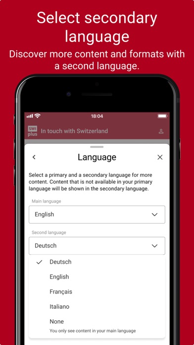 SWIplus from Swissinfo iPhone screenshot 6 - News app