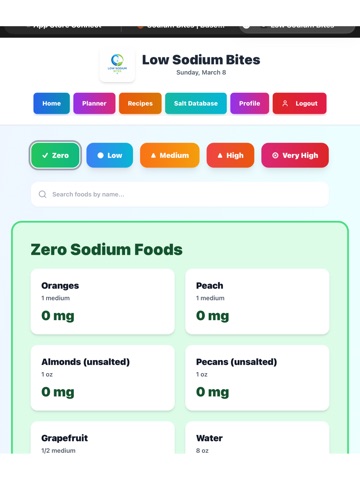 Low Sodium Recipes & Meals iPad screenshot