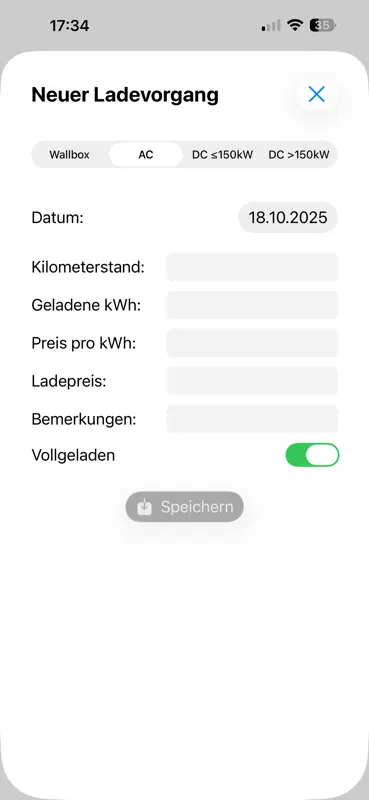 Charge Tracker - Ladetagebuch screenshot 3 of 6