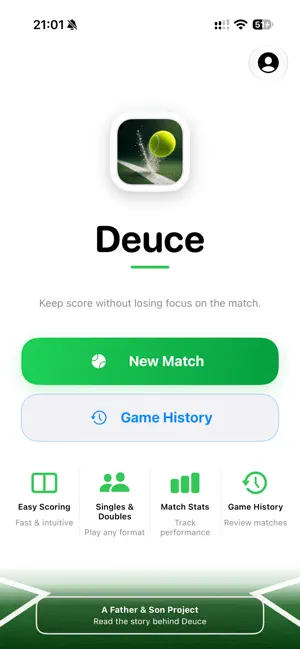 Deuce - Tennis Score screenshot 1