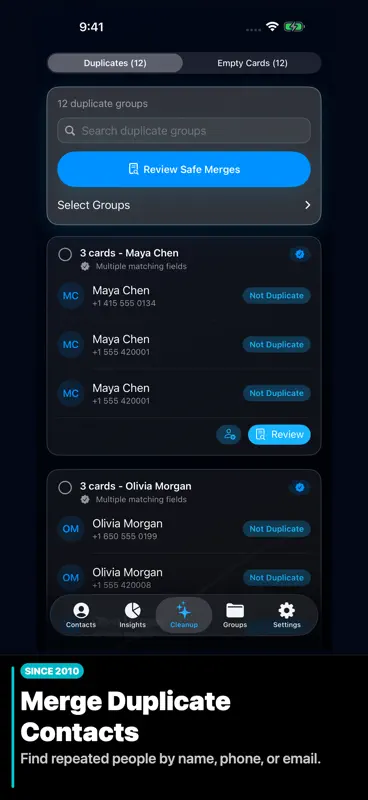 Contacts Duster Pro - Clean screenshot 1 of 7