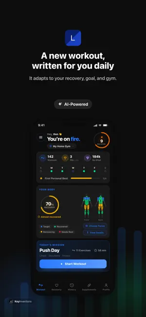 KeyLifter: AI Workouts Daily screenshot 1