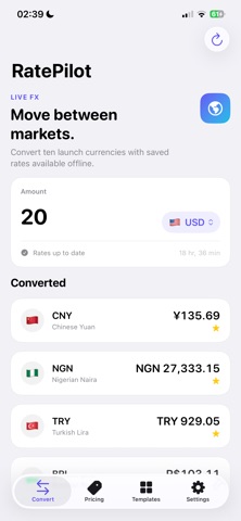 RatePilot: FX Pricing screenshot