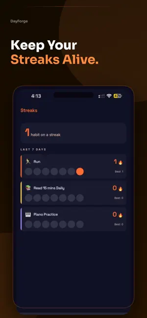 DayForge: Habit Streaks screenshot 2