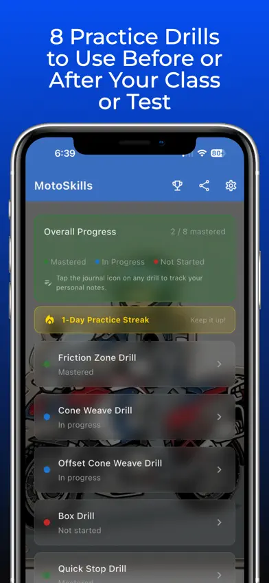 MotoSkills screenshot 2