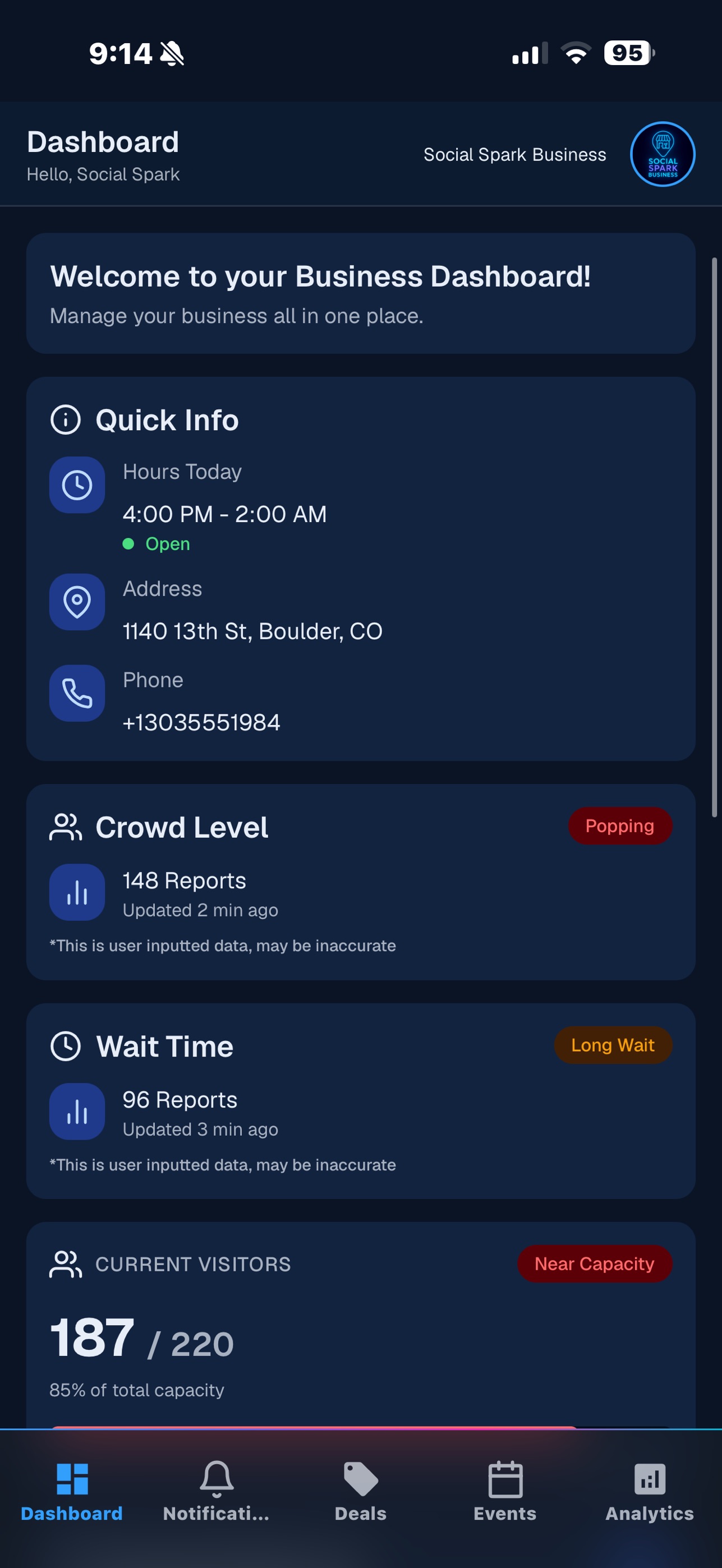 Screenshot 1 of Social Spark Business