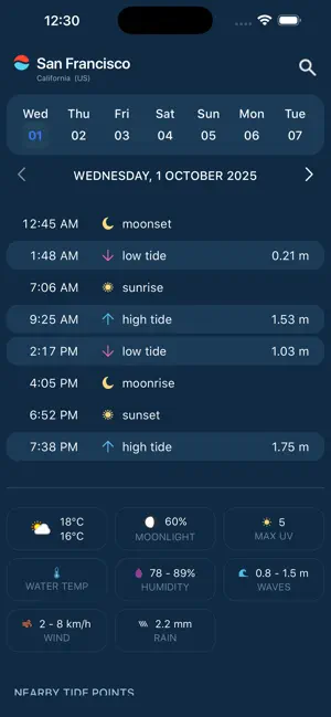Tide Table PRO screenshot 1