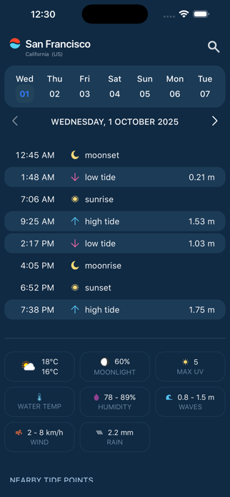 Tide Table PRO Screenshot 1 of 3