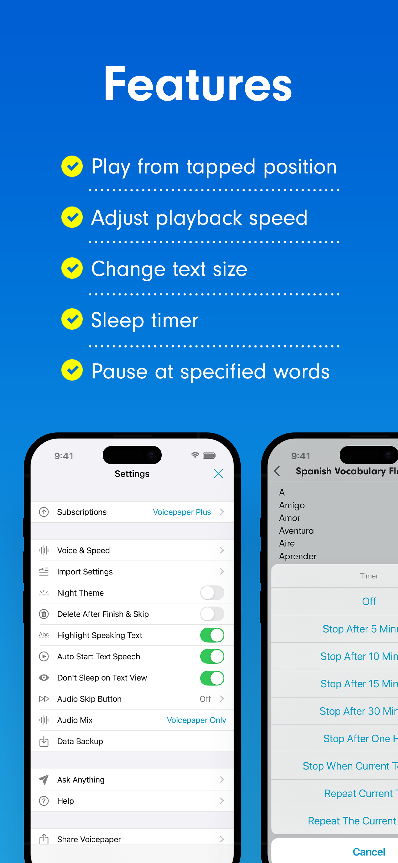 Voicepaper: PDF, eBooks & News