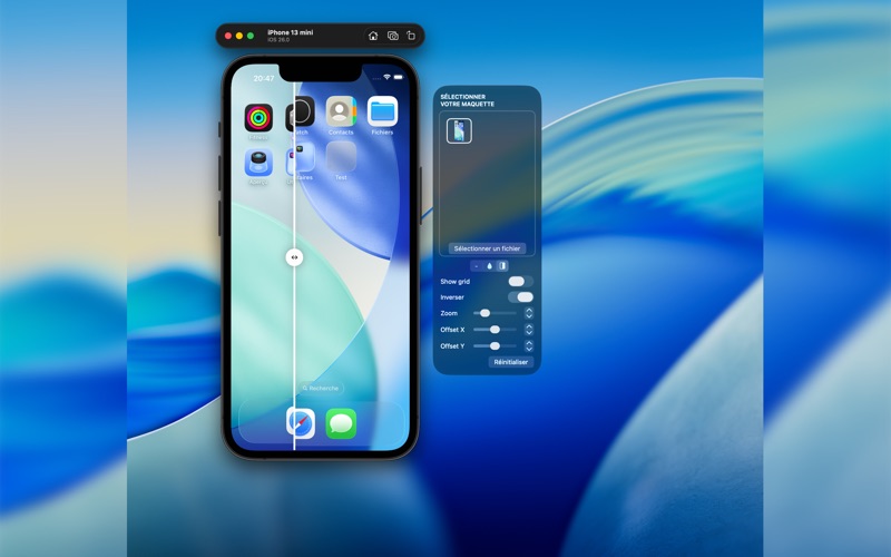 Mockalign for Xcode simulator iPhone screenshot