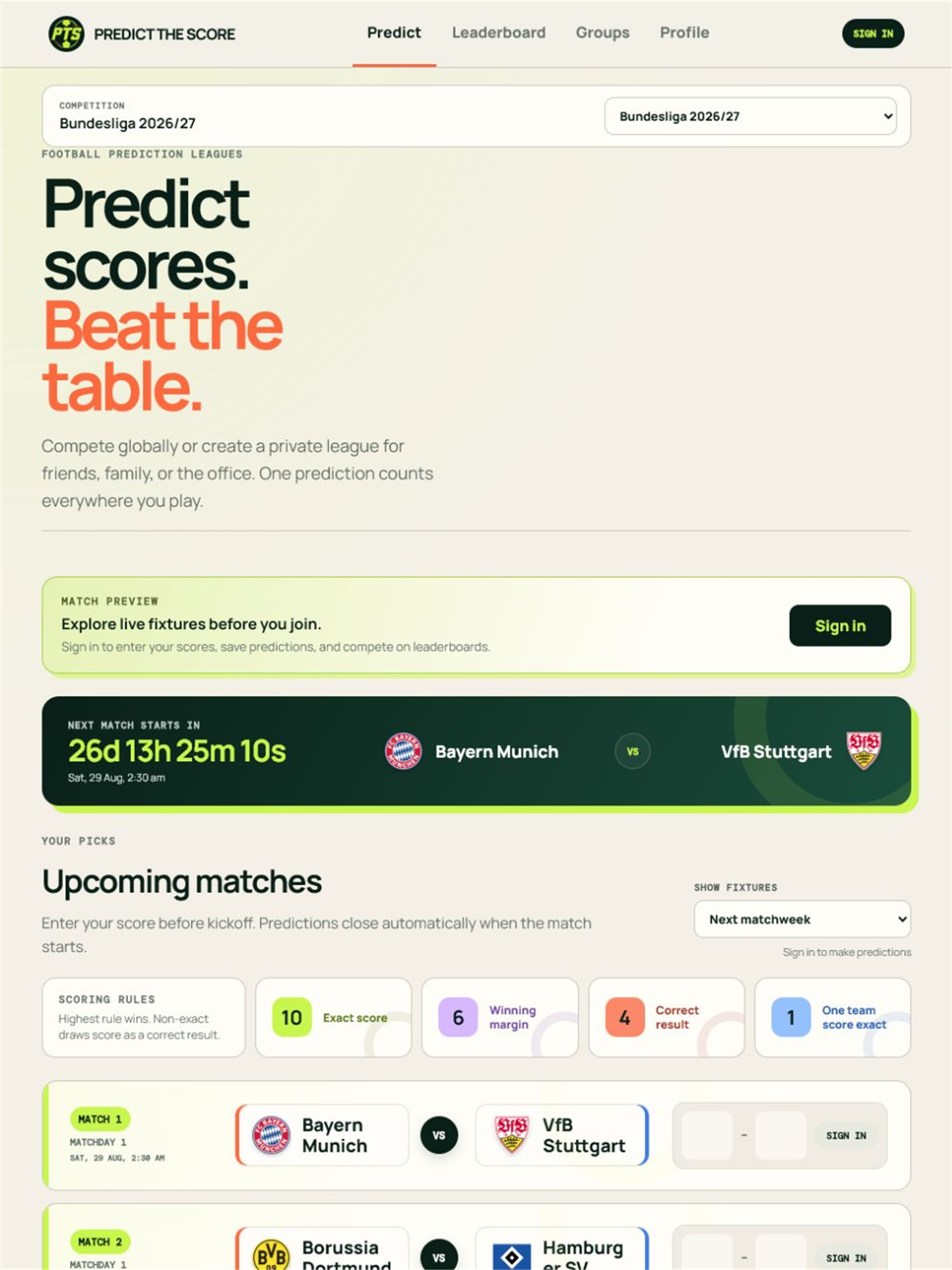 PTS: Predict The Score screenshot 8