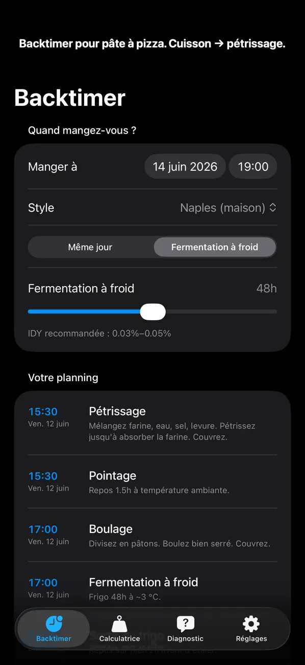 Screenshot #1 pour Crust : Calcul Pâte Pizza