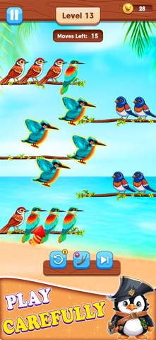 Birds Sort Color Sorting Game Screenshot 1 of 6