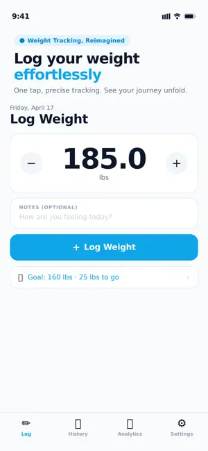 Weight Tracker (39227e) screenshot 1