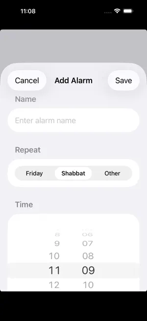 Shabbat Alarms 4 screenshot 2