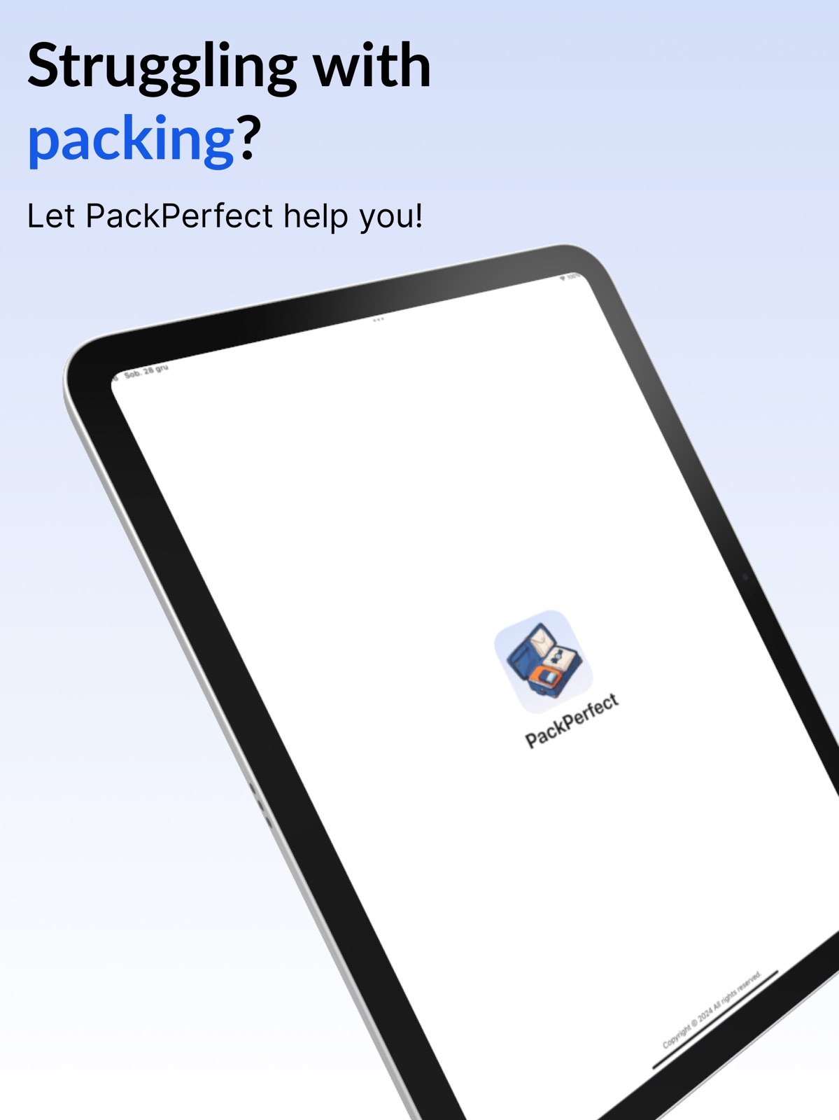 PackPerfect: Luggage Packing ipad screenshot 1