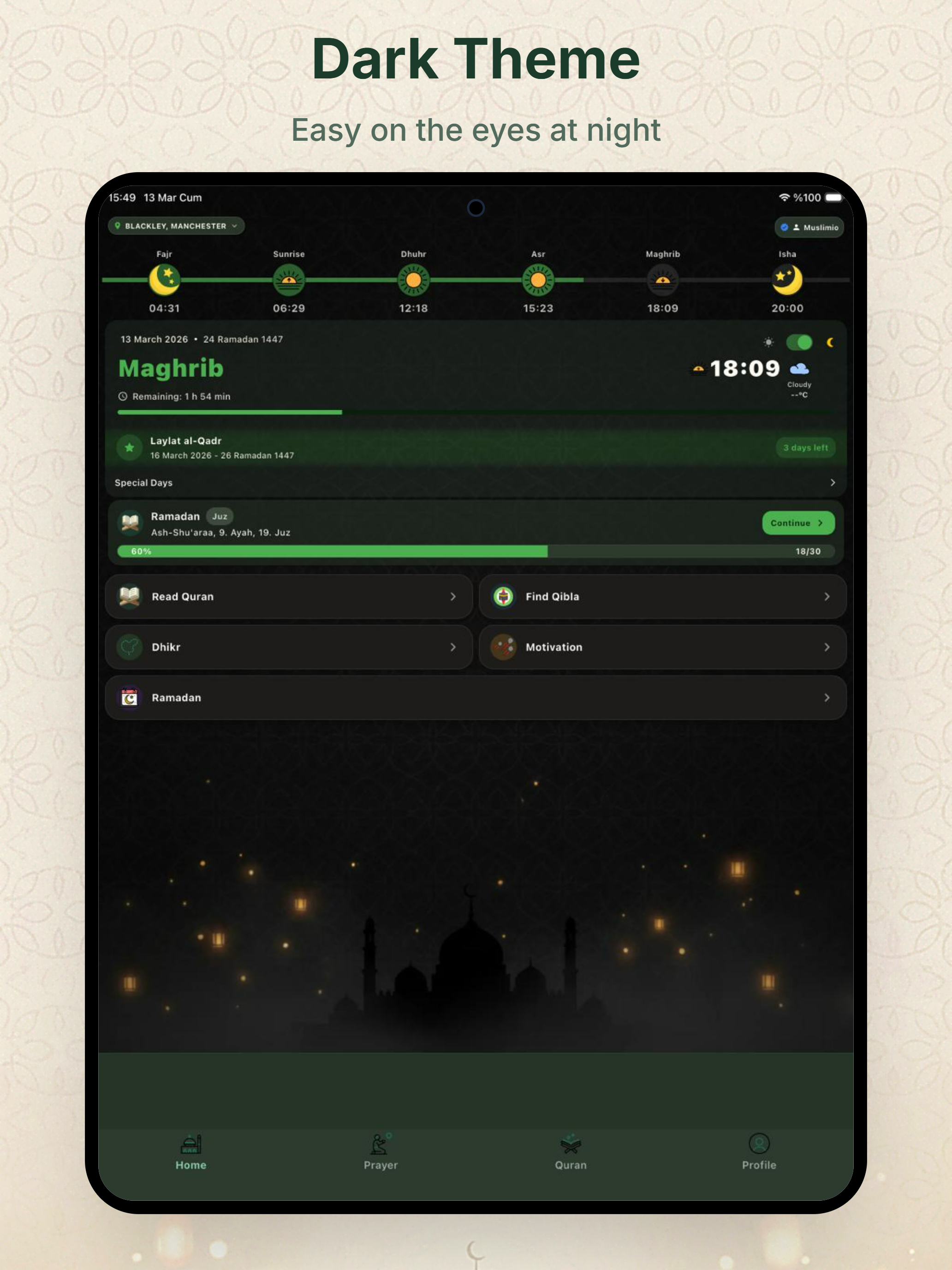Muslimio: Prayer Times & Quran