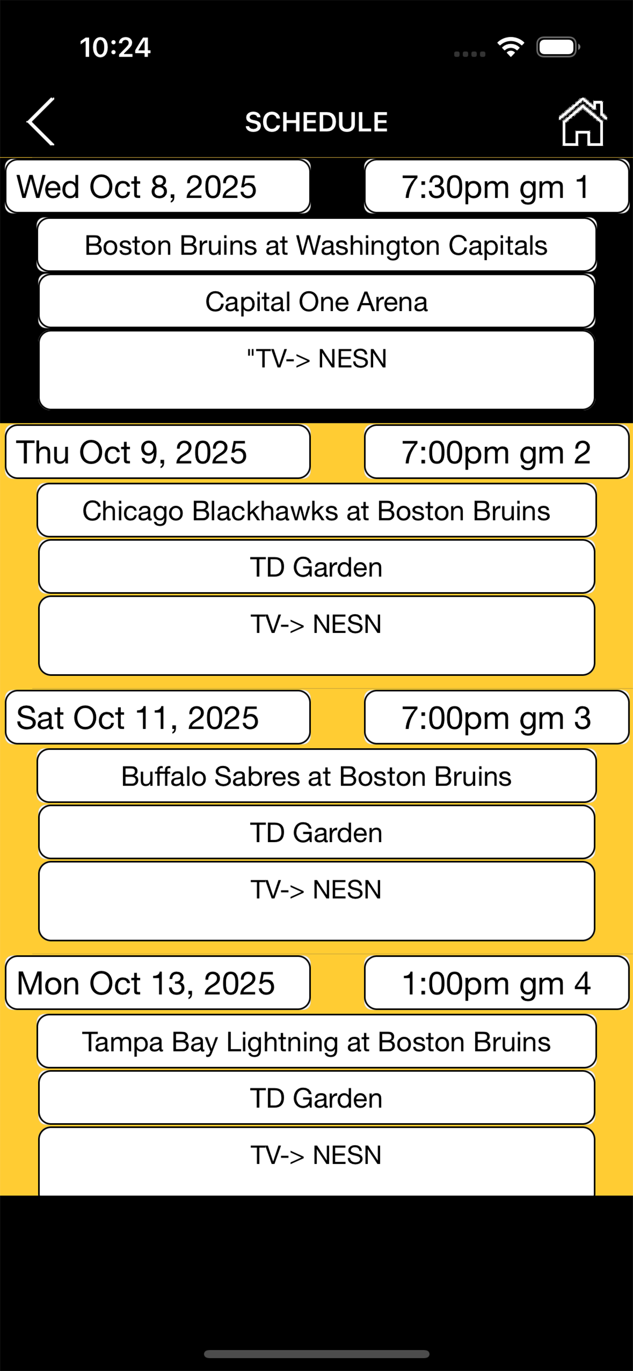 Trivia Game for Bruins Fans