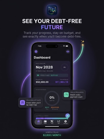 Debt Payoff Planner: Paydownly iPad screenshot