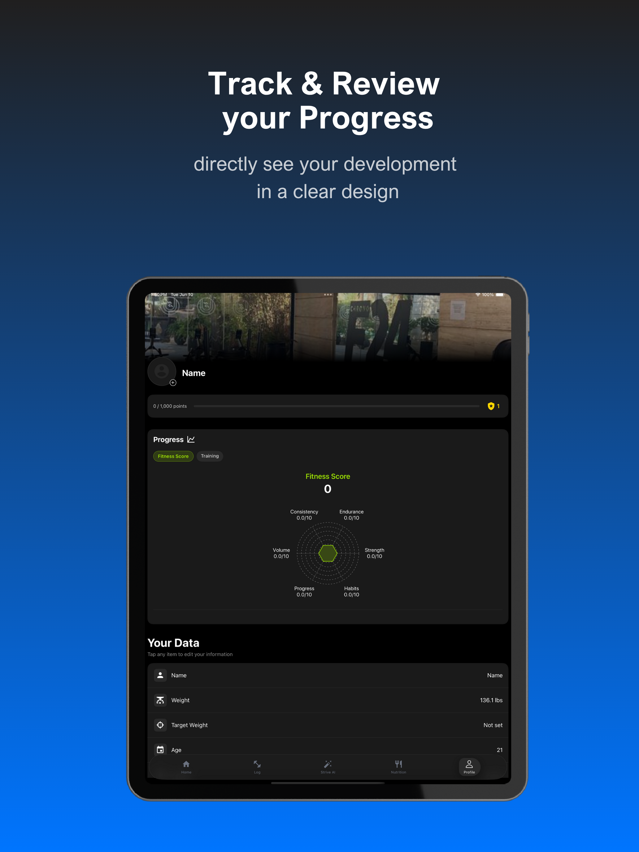 Strive Hybrid Workout Planner