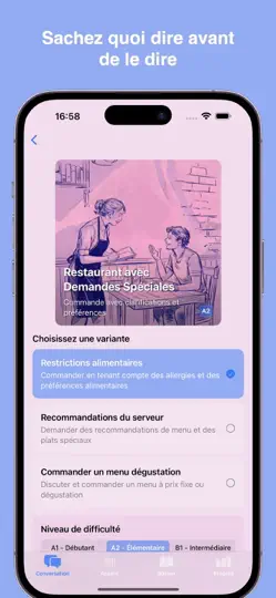 Capture d'écran de Conversation IQ: Coach Langues sur iPhone 2