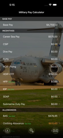Military Pay Calc screenshot