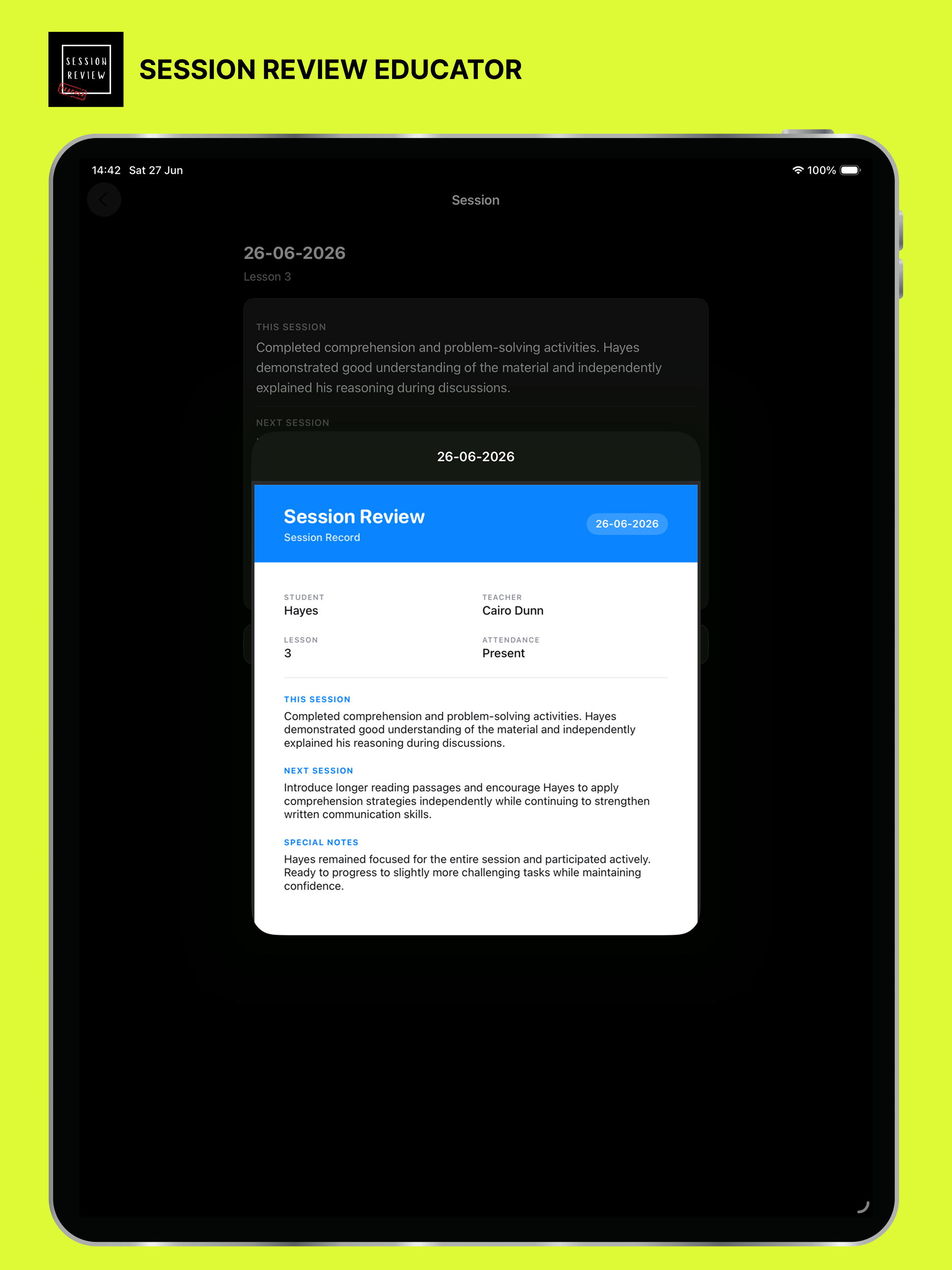 Session Review Learner screenshot 10