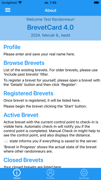 BrevetCard Screenshot