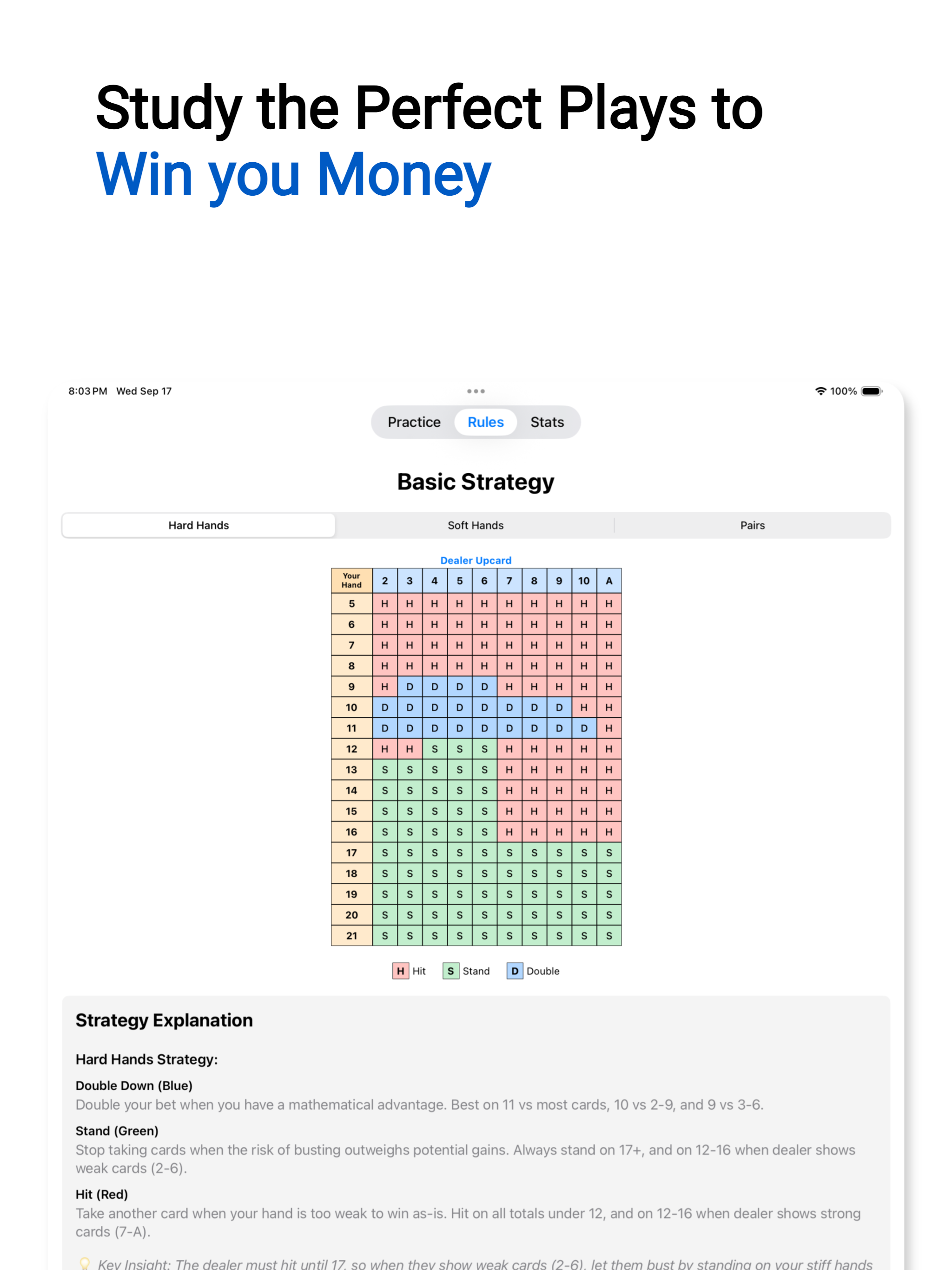 Perfect Blackjack Trainer screenshot 8