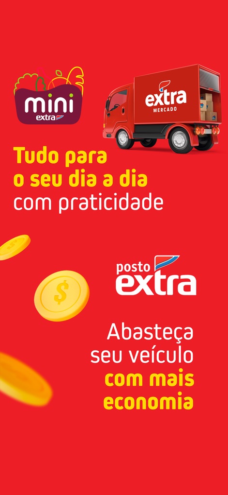 Extra Mercado - This tool showcases the expanded Extra network, including convenient Mini Extra options and fuel savings opportunities at Posto Extra locations.