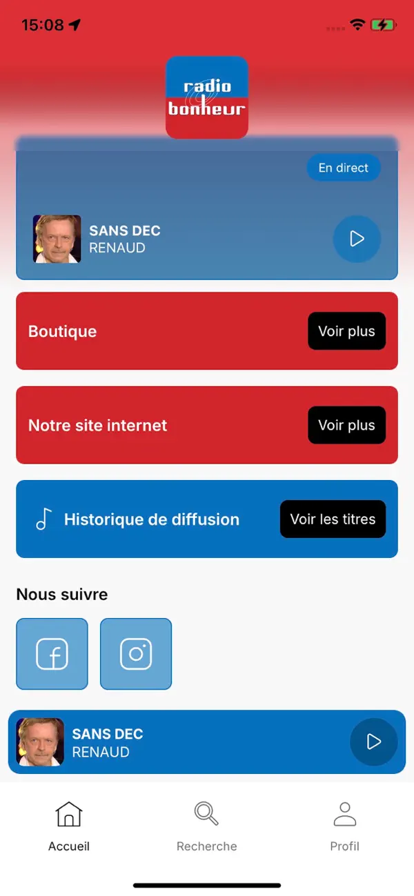 Screenshot #1 pour Radio Bonheur