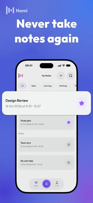 Nami: AI Voice Notes screenshot 1