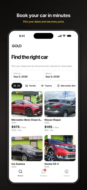 Gold Rent Car screenshot 1