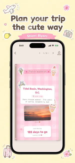 Shiori: Cute Trip Planner screenshot 1