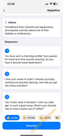ReplyWise iPhone screenshot