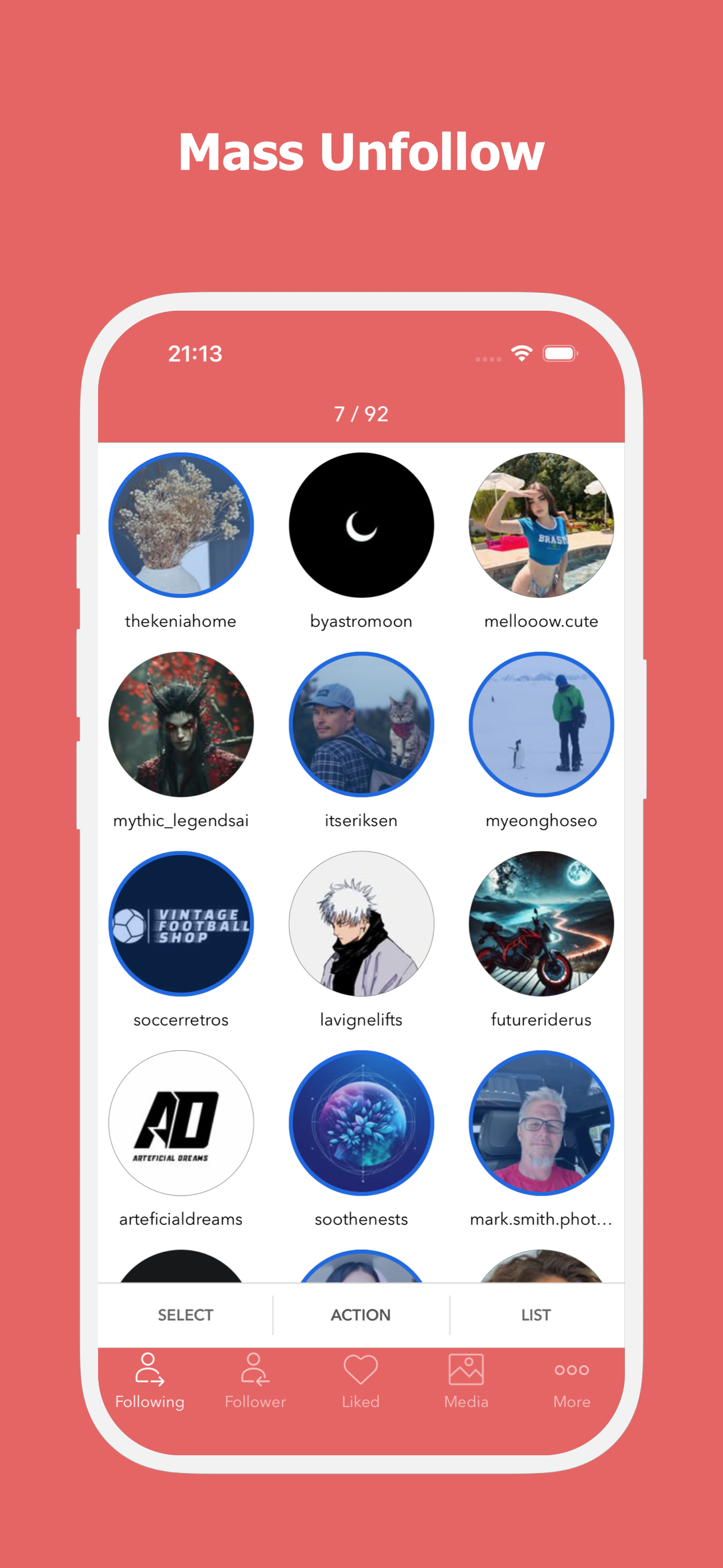 Unfollow for Instagram +