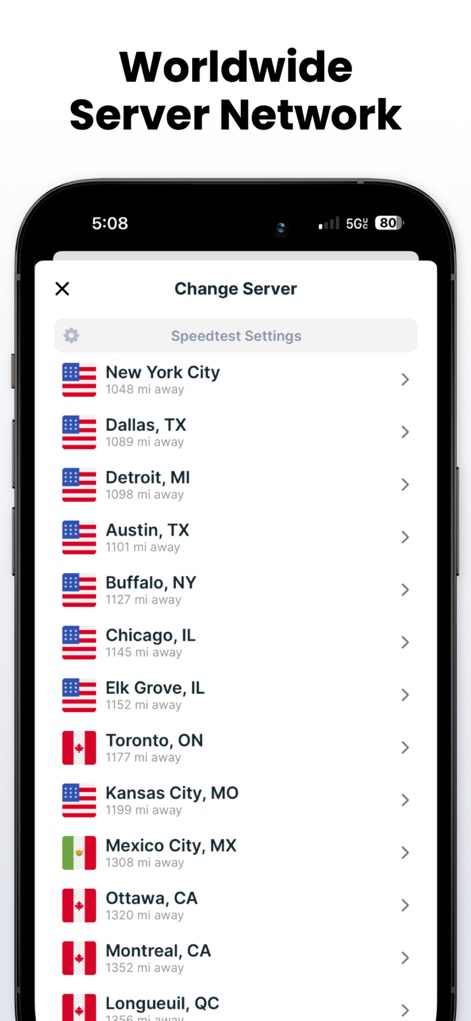 Speed Test SpeedSmart Internet - This tool offers access to a worldwide network of over 150 servers, enabling users to select optimal testing locations and ensure accurate results.