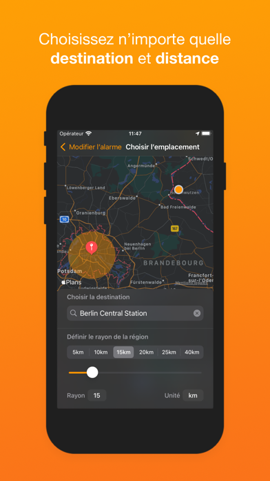 Screenshot #3 pour Glarm: Location-based alarms