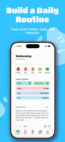 Three Cells: Habit Journal iPhone screenshot