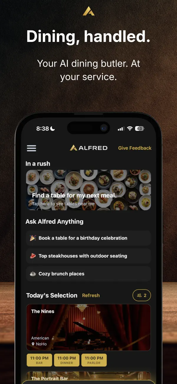 Screenshot #1 pour Alfred - AI Reservations