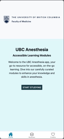 UBC UGME Anesthesiology App screenshot
