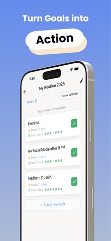 DayFlow – Daily Habit Tracker iPhone screenshot
