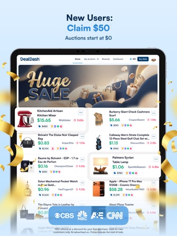 DealDash - Bid & Save Auctions iPad screenshot