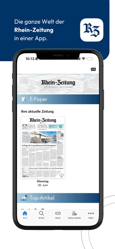 Rhein-Zeitung E-Paper & News screenshot 1 of 6