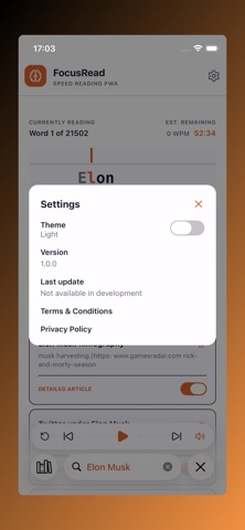 FocusRead - Upload your Brain Screenshot 6 of 6