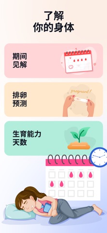 经期追踪日历应用 screenshot