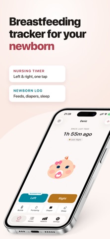 Baby Tracker Breastfeeding App iPhone screenshot